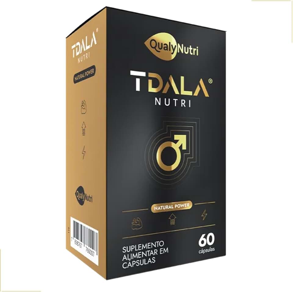 TDALA NUTRI Suplemento Masculino para Energia e Disposição | Vitamina D + Zinco + Taurina + Arginina | 60 cápsulas – QualyNutri