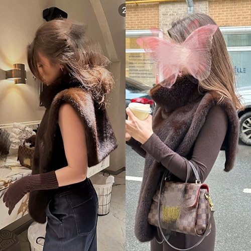 Faux Fur Vest Puffer Fall Vests Outerwear Fleece Vest Women Fall 2024 Faux Fur Coat Y2k Jackets3