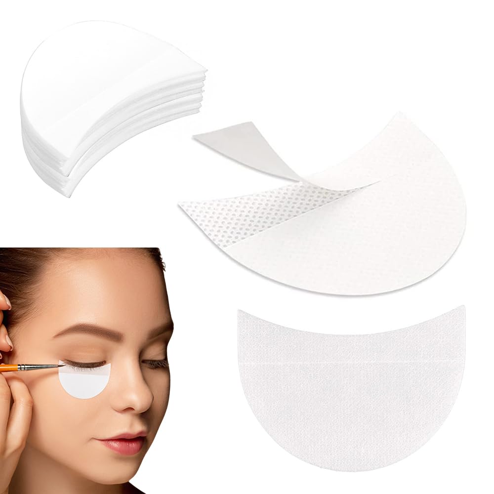Goodern 100Pcs Eyeshadow Shields,Professional Lint Free Under Eye Eyeshadow Pad Patches Eyeshadow Stencils,Eye Shadow Grafted Tape Isolation Stickers for Eyeliner Eyelash Extensions Lip Makeup