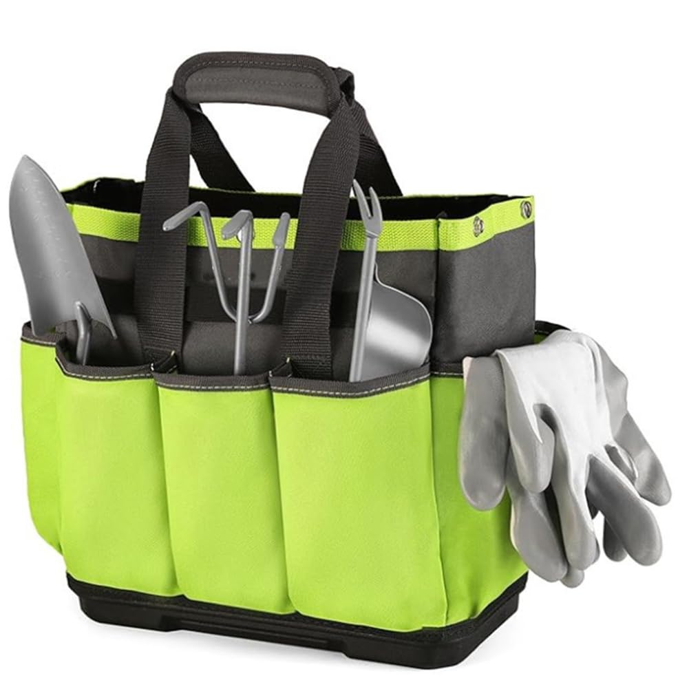 IJSDNVJNDX Oxford Cloth Garden Tool Bag 8 Pockets Large Capacity Tote Tool Caddytool Kit Handbag Weeding Pruning Storage