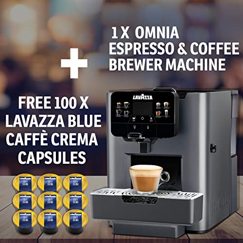 LAVAZZA Coffee Maker Omnia, Single Serve Espresso Machine with BLUE