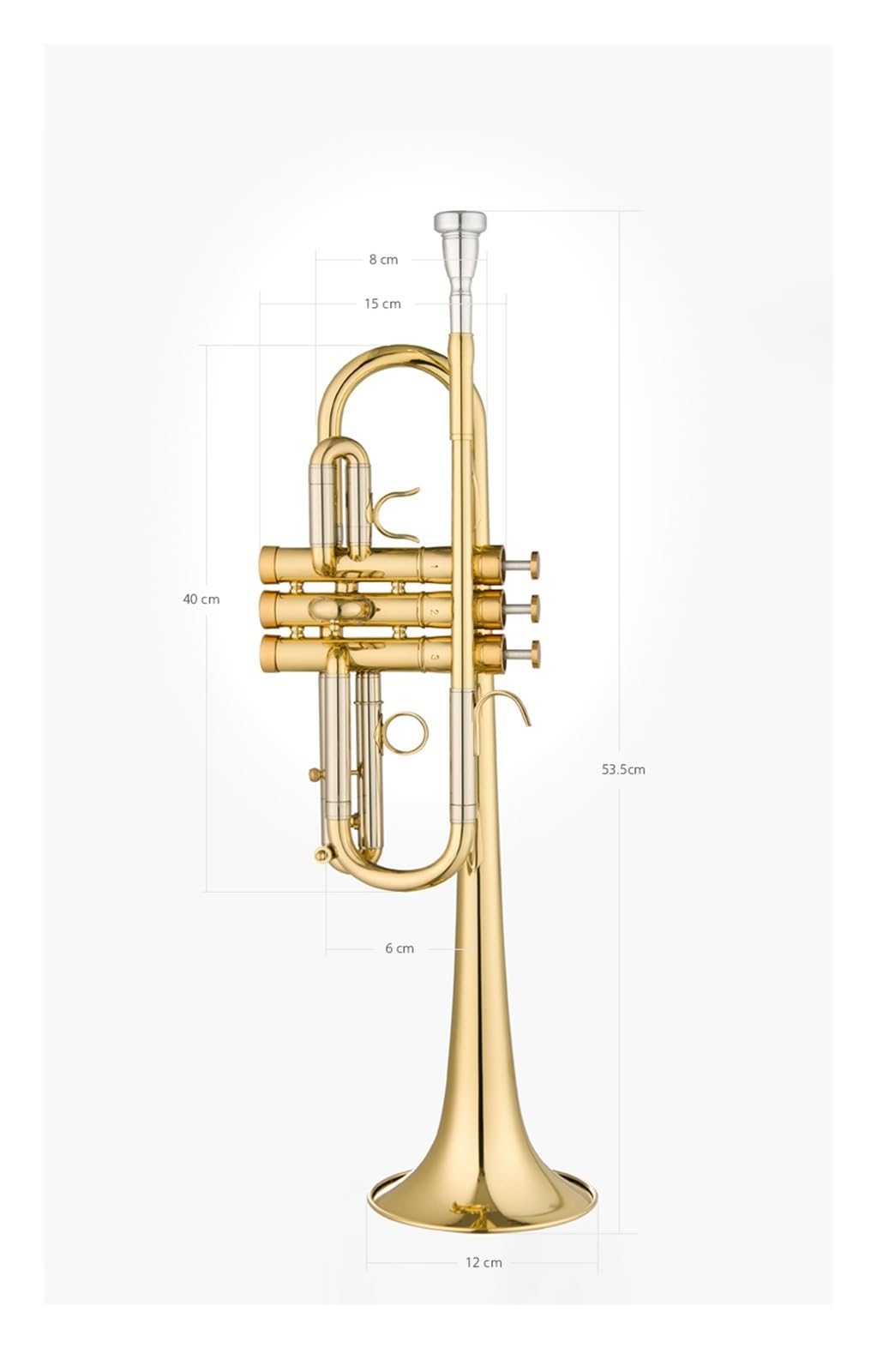 trąbka instrument Profesjonalna trąbka lakierowana w kolorze złotym w kolorze złotym lakierowanym w kolorze C