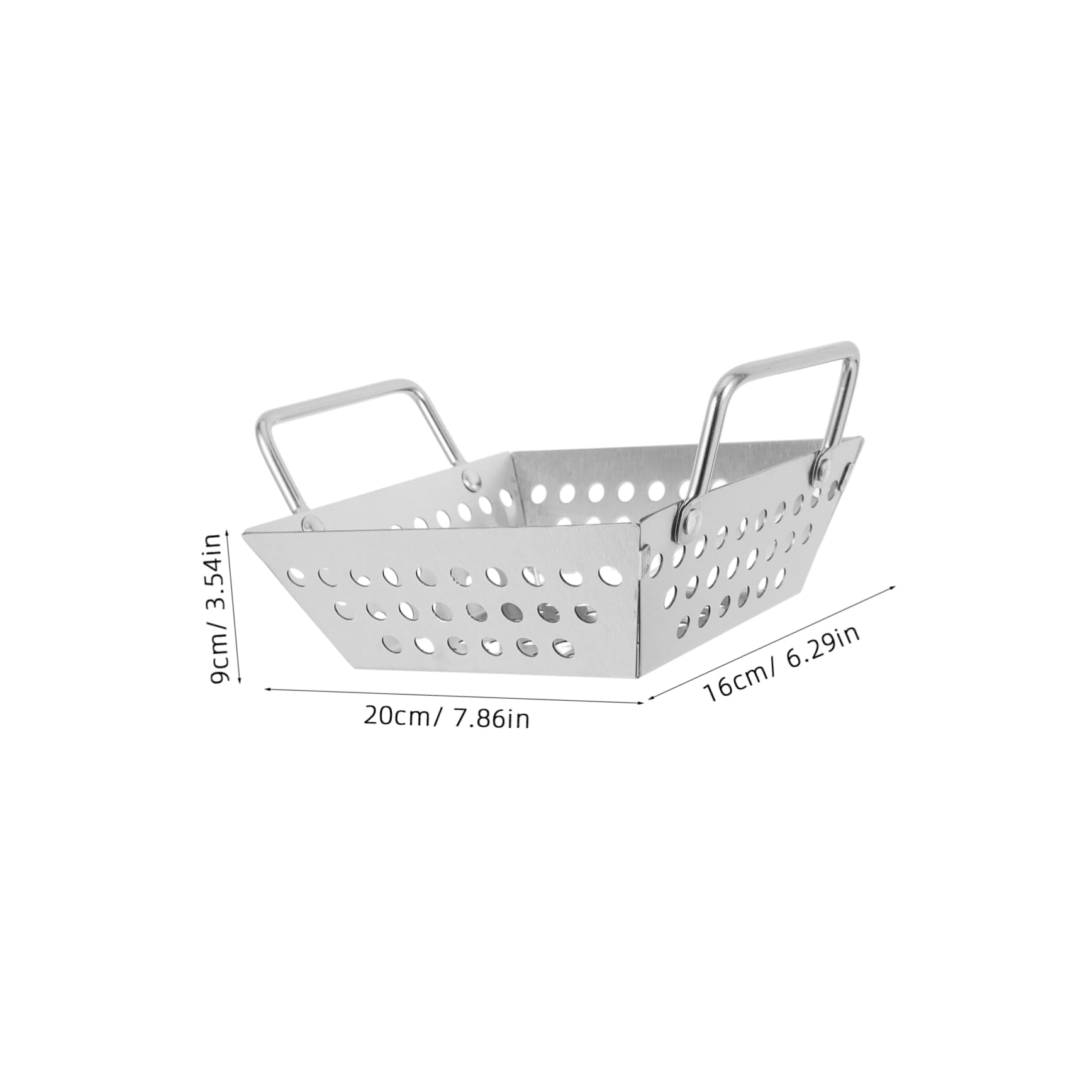 IMIKEYA Grilling Basket Mesh Stainless Steel Bbq Baskets for Outdoor Versatile Cooking Tool Easy to Clean
