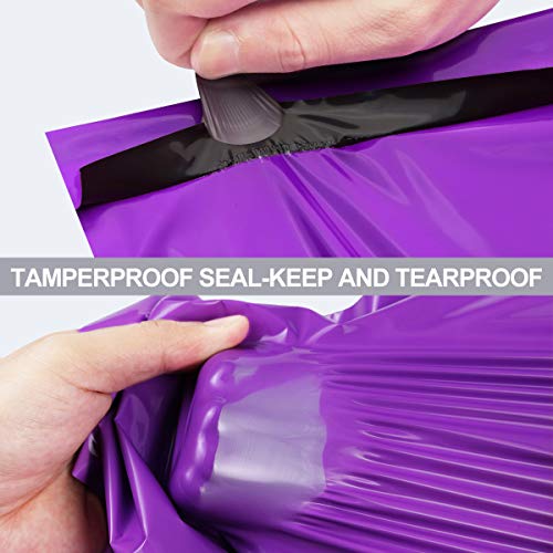 Image of UCGOU Poly Mailers 12x15.5 Inch Purple 100 Pack Medium Shipping Bags #5 Strong Thick Mailing Envelopes Self Sealing Adhesive Waterproof and Tear Proof Boutique Packaging Postal for Clothing