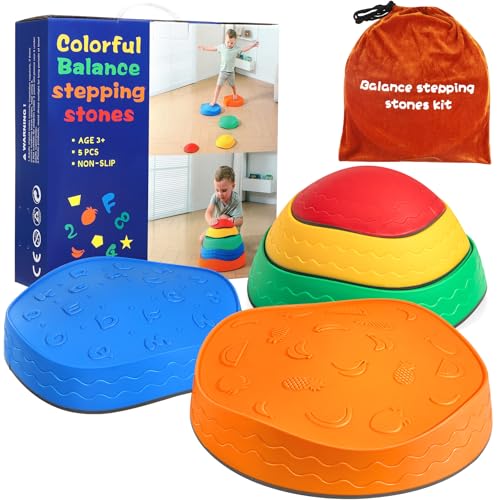 Stepping Stones for Kids - 5pcs Durable Non-Slip Toddler Stepping...