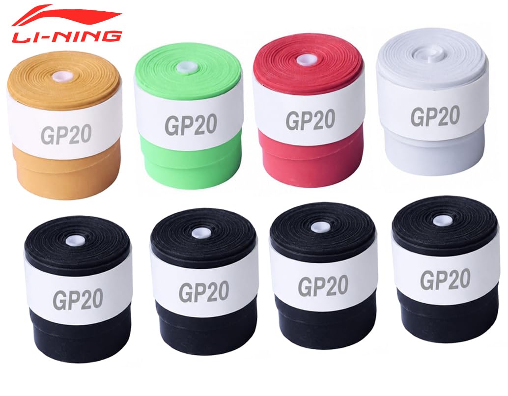 Li-Ning Badminton Overgrip (4 Black& 4 Multicolor)