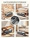 Megapuxin 4 Pack Under Bed Storage with Wheels, Adjustable Height Storage Containers, 10 inches Large Capacity Rolling Underbed with Lids, Storage Drawers Shoes, Clothes, Blankets, Grey