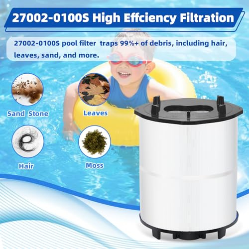 27002-0100S Pool Filter Cartridges, Replacement for pentair sta-rite 27002-0100S Pool Filter System 2 Modular Media Pool and Spa PLM100 D.E. Filter, 100 sq.ft D.E. Filter with Air Bleed Assembly by Ehcnwh - Image 4