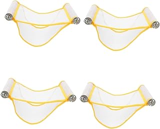 balacoo 4pcs Hamster Breathable Suspension Squirrel Bed Bird nest Chinchilla nest Rat Sleepy mat pad pet Hamster Hanging Bed Small Animal Cooling Bed Ferret The Rat White Nylon Summer
