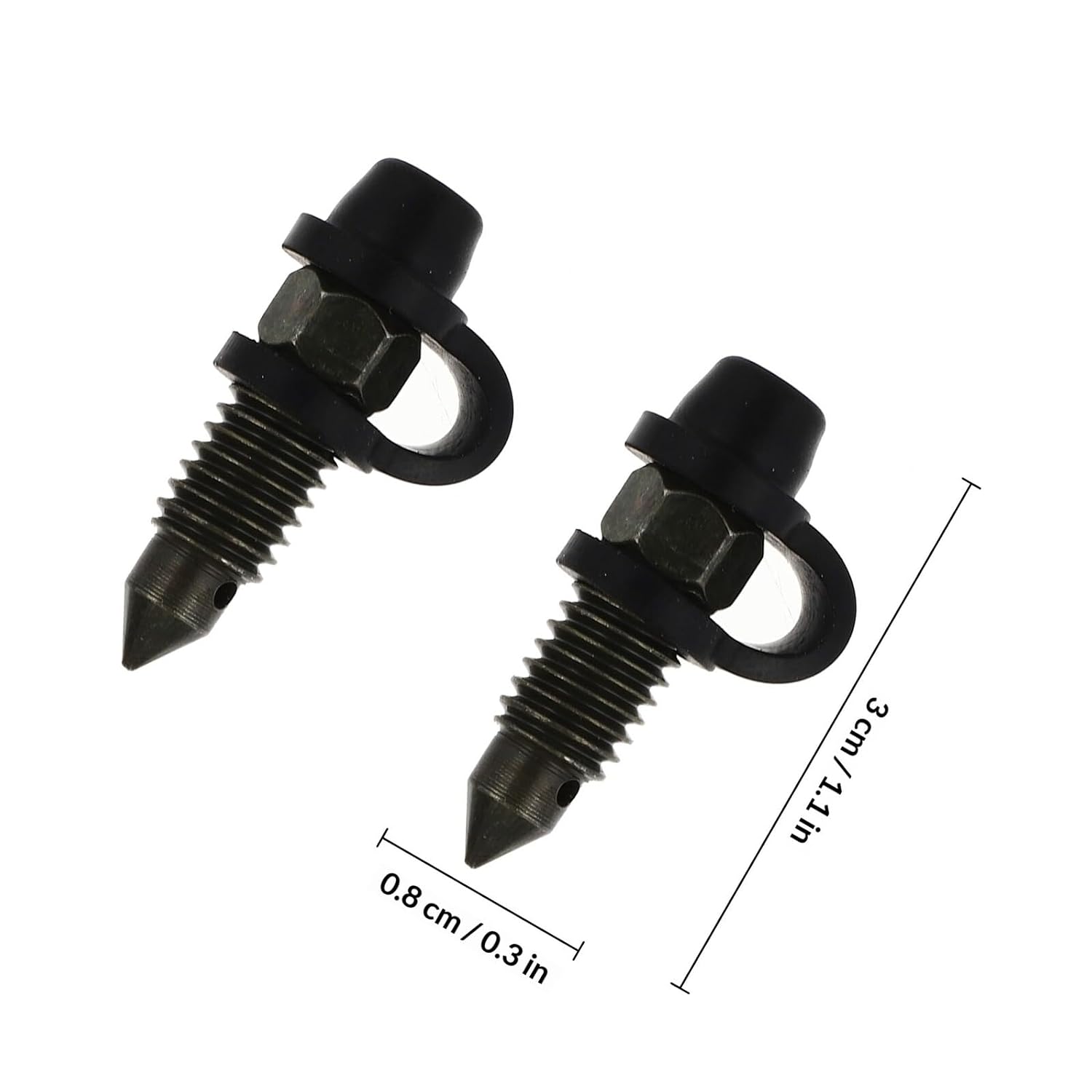 Cabilock 4 Sets Motorcycle Brake Bleeder Screws with Caps, Exhaust and Drain Oil Bolts, Replacement Caliper Bleed Screw Kit for Motorbike Brake System Maintenance