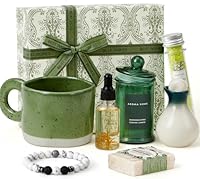 Tacobear Geschenke für Frauen Geburtstagsgeschenk Wellness Set Inklusive Keramik Tasse, Grün Entspannung Geschenkset Freundi Schwester Mama Geschenkideen Valentinstag Muttertag Weihnachts