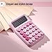 Mr. Pen- Mechanical Switch Calculator - 12 Digit Large LCD Display, Pink with Big Buttons