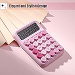 Mr. Pen Mechanical Switch Calculator - 12 Digit Large LCD Display, Pink with Big Buttons - Image 4