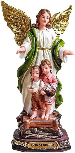 Sacro, Imagem Anjo da Guarda resina 20cm importado