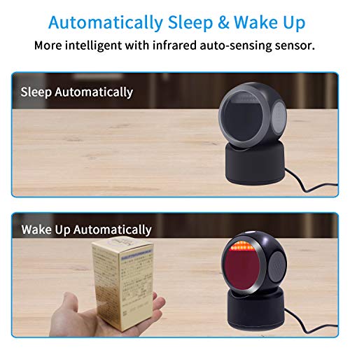 Symcode 2D Qr Hands-Free Barcode Scanner Omnidirectional Automatic Sensing Scanning Usb Barcode Reader Adjustable Screen Scanning Platform Scanner For Pos Pc Supermarket Bookstore thumb #6