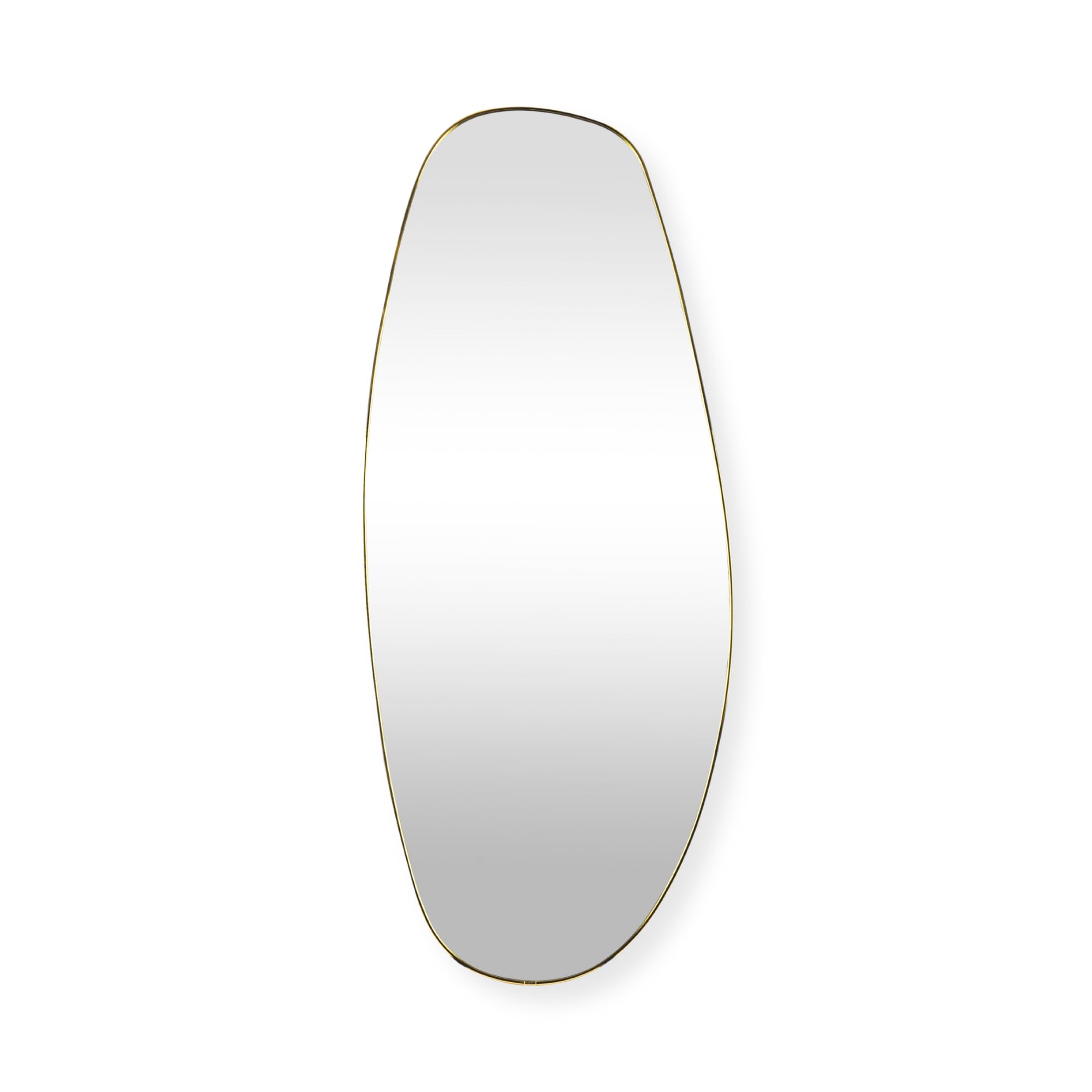 SensaHome Leandro Wandspiegel – Organischer Spiegel – Asymmetrisches Design – 120x50 cm – Gold