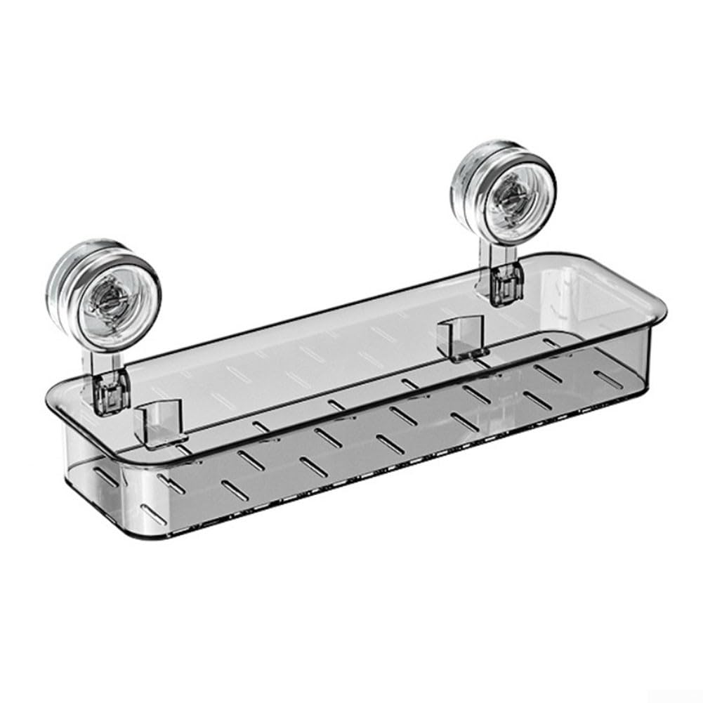 Étagère de douche sur carrelage et miroir pour ranger vos produits
