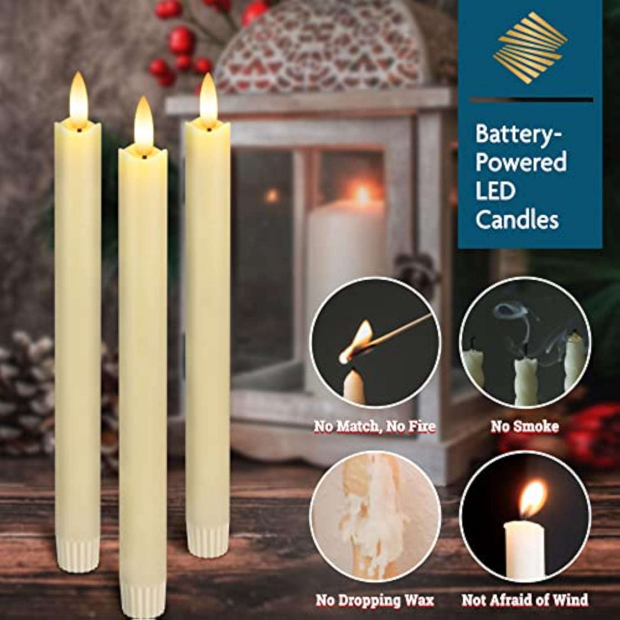 Flameless Taper Candles
