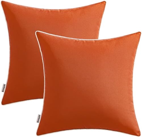 image for MIULEE Pack of 2 Outdoor Waterproof Pillow Covers Decorative Farmhouse