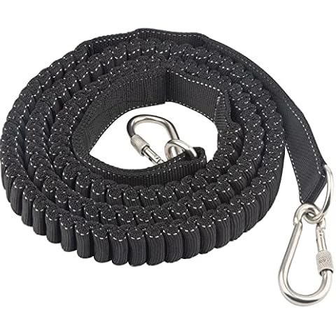 Itayak Boat Bungee Dock Line, 6-10ft Shock Absorption Elastic Mooring Anchor Rope Stretch Cord with Stainless Steel Clip Accessories for Boat, Pontoon, Kayak, Jet Ski, Canoeing, Watercraft Cover