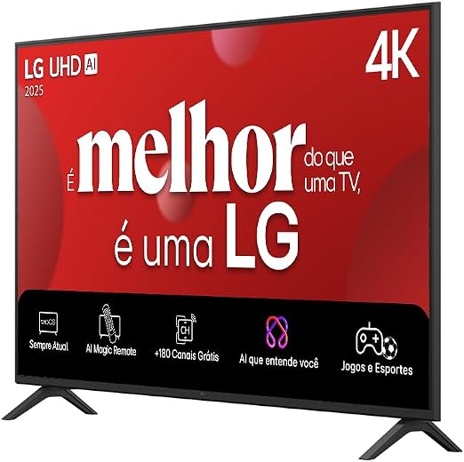 Detalhe do painel traseiro da TV