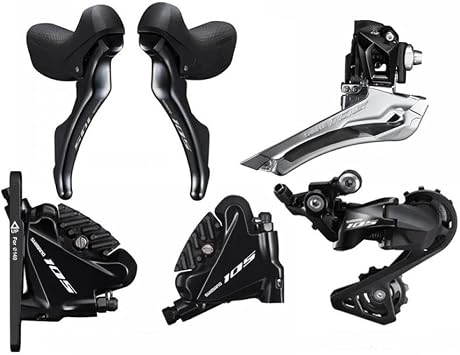 105 R7000 R7020 11 Speed 2x Groupset Shift Levers Right Left Rear Derailleur Front Derailleur Brake Caliper Compatible SetST-R7020 SS