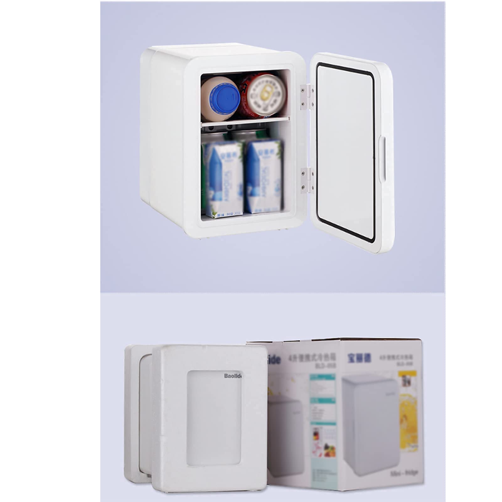 Mini réfrigérateur, réfrigérateur de Voiture électrique, système de Refroidissement et de Chauffage à Double Usage pour réfrigérateur de Maquillage pour Voiture, pour Voiture et ma