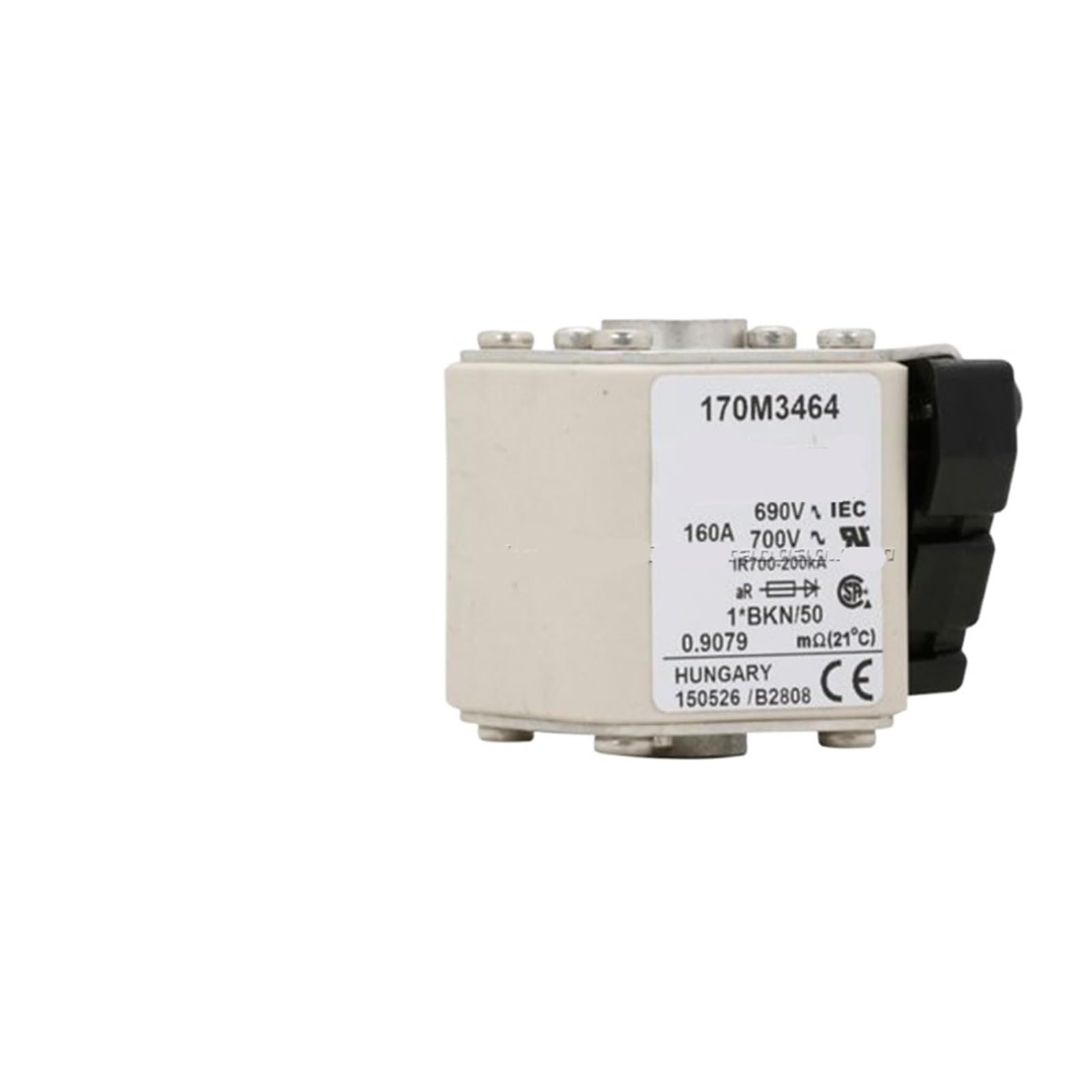 Fusible rapide 170M3465 pour éviter les pannes de surtension sur armoire 170M3464