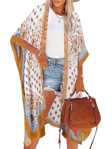 Moss Rose Women's Beach Cover up Swimsuit Kimono...
