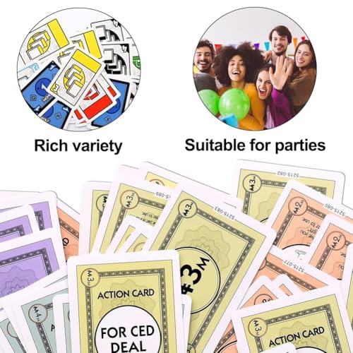 YCVBCY Monoplly Kartenspiel, 2PCS Brettspiele Deal Kartenspiel Gesellschaftspiel Schnelles Spiel Reisespiel-Kartenspiele Familien Spielablauf für Familien und Kinder ab 7 Jahren – Bild 5