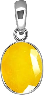 BL Fedput 6.25 Ratti 5.47 Carat A+ Quality Yellow Sapphire Pukhraj Gemstone Pendant for Women's and Men's Price In India