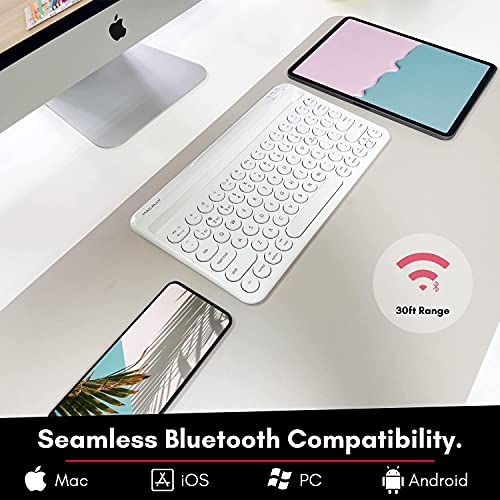 Macally Compact Bluetooth Keyboard and an Ergonomic Laptop Stand, Upgrade Your Workspace!