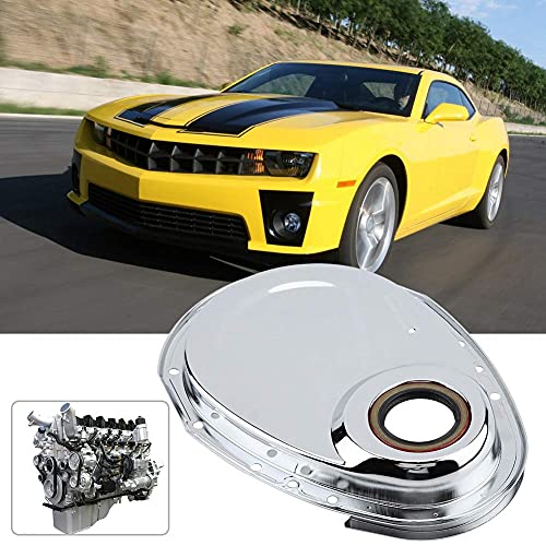 Qiilu Replacement Car Aluminum Alloy Timing Chain Cover Kit Gasket Seal Bolts Fit For Sbc 283 327 305 350 383 400 Engines #TOP2