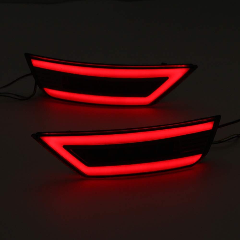 Dreamseek LED Reflector Rear Bumper Tail Light for Ford EcoSport 2013-2022 Driving Brake Reverse Taillight w/Dynamic Sequential Turn Signal Lamp(Smoke Lens)