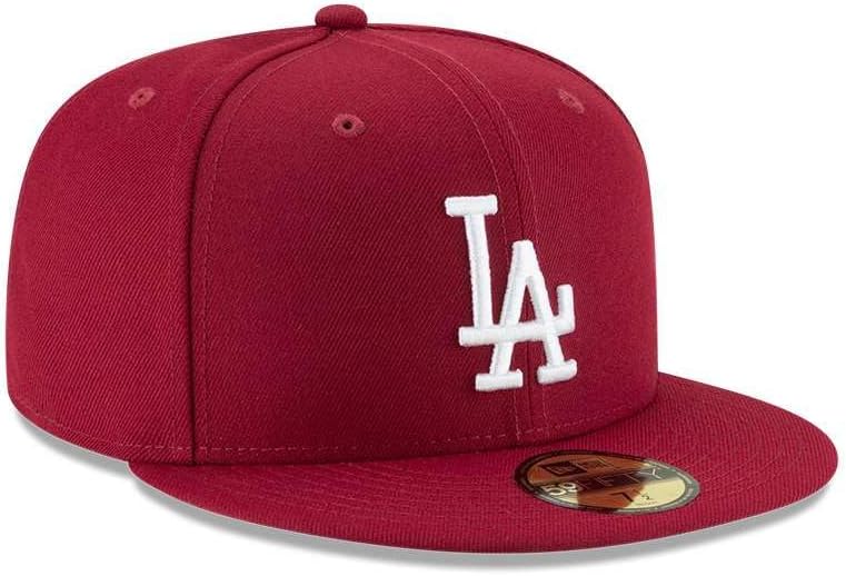 New Era Men Los Angeles Dodgers Cardinal Basic 59Fifty Fitted - Image 3
