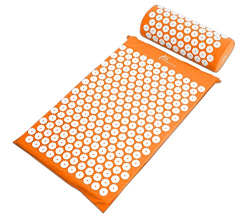 ProsourceFit Acupressure Mat and Pillow Set for Back/Neck Pain Relief and Muscle Relaxation