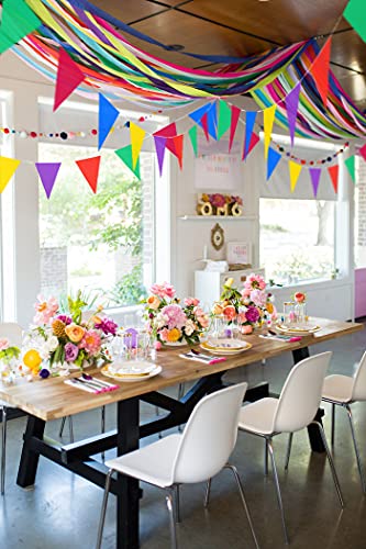 Image of Piokio 100ft Colorful Flag Banner Party Celebrations Graduation Decorations, for Party, Birthdays, Classroom Decorations (Pack of 3)
