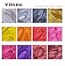 VITARIE Mica Powder for Lip Gloss, Nails, Epoxy Resin, Soap Making, Bath Bombs, Art Crafts, 24 Colors, 10ml (0.11oz) Each, Neat Jar Set