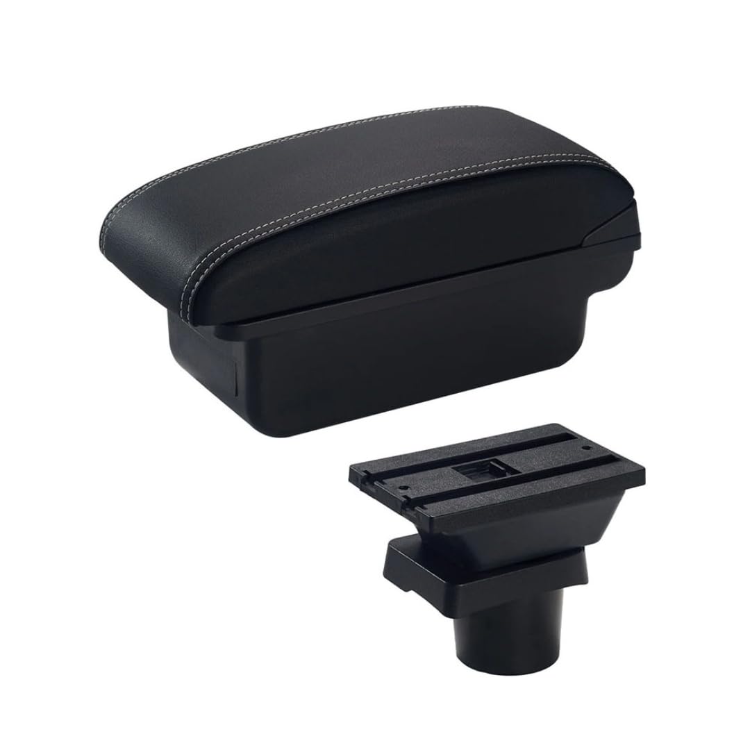 Toiumops Armrest for VW UP, Car Armrest Box Center Console Store Box(A3 White Line No USB)
