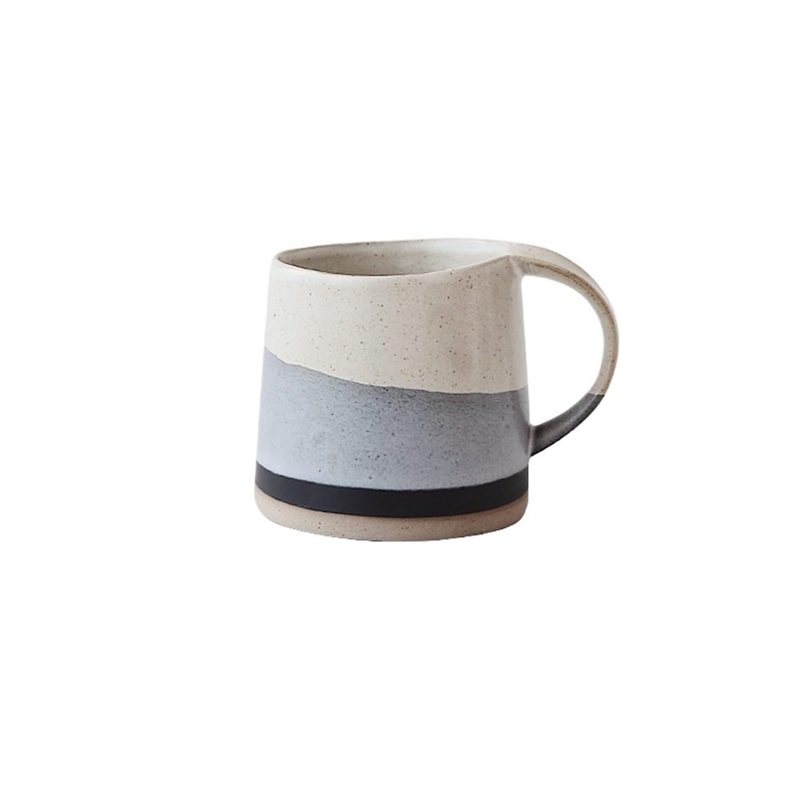 HLHLOP777 Coffee Mugs Ceramic cup retro mug black and white latte coffee Coffee Cup(White)
