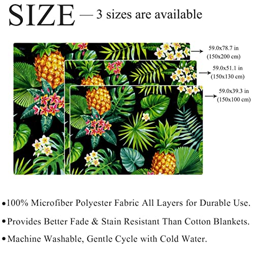 Couvre-lit pour garçons et filles couverture de lit douce ananas moderne - 4