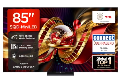 TCL 85C8L SQD-Mini LED 85 Zoll Fernseher, 4K Smart TV, Google TV, HDR10+