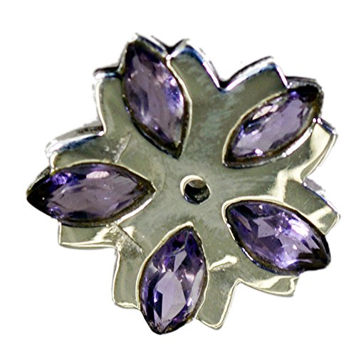 Améthyste véritable de février et argent massif sur ce pendentif - 4