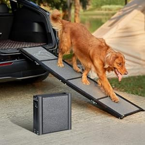 Dog Ramp for Car 63" Long & 17" Wide Portable Pet Ramp Dog Ramps for Large Dogs with Non-Slip Rug Surface Dog Car Ramp for SUV Car & Truck, Folding Dog Ramp Up to 250LBS Dog Ramp for Car 63 Long 17 Wide Portable Pet Ramp Dog Ramps for Large Dogs with Non Slip Rug Surface Dog Car Ramp for SUV Car Truck Folding Dog Ramp Up to 250LBS