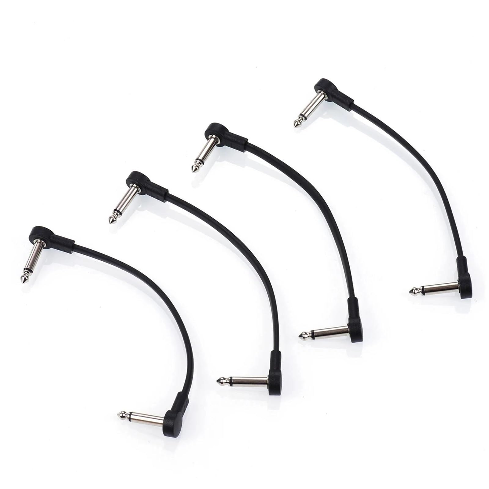 Professionale Cavo Audio Per Chitarra Cavo Patch Piatto Cavo Connettore Linea Da 6,35 Mm Testine Metalliche Con Nucleo In Rame Per Chitarra(30cm)