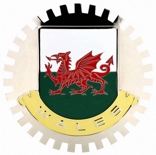 FLAG OF WALES-CAR GRILLE EMBLEM BADGES