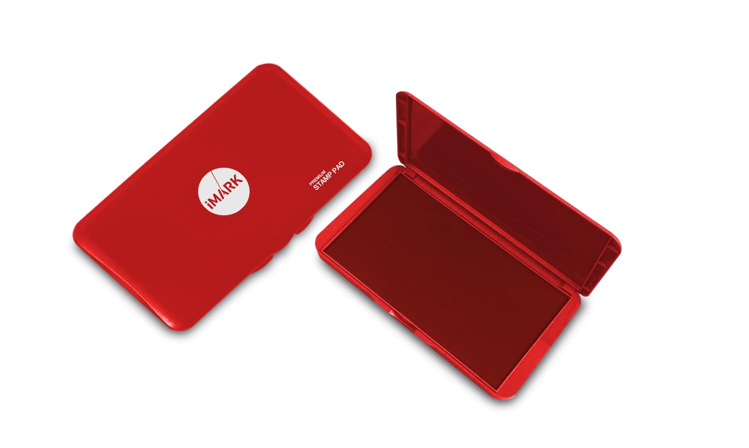 IMARK Large Stamp Pad, Premium Quality Felt Pad, 3.45” x 6.20”, Lightweight (Red)