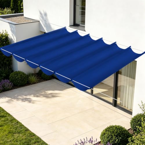 Voile d'ombrage terrasse rétractable grand format contre le soleil et l'eau - 2