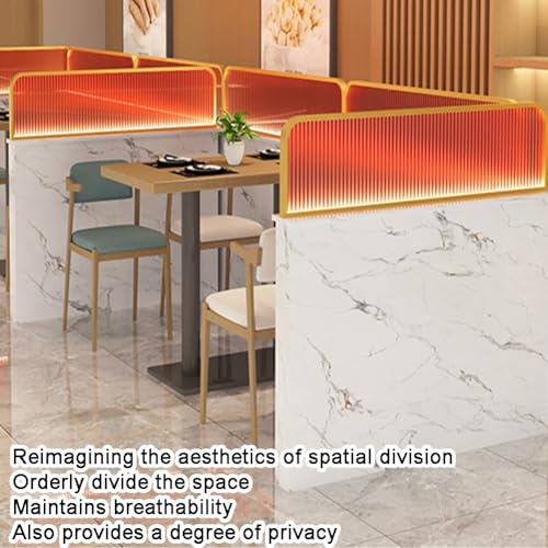 Cloisons de restaurant orange pour structurer l'espace bas - 8
