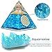 Real Crystal Aquamarine Orgonite Pyramid, Healing Crystal Pyramid, Pyramid Crystal Gemstone Pyramid for Meditation, Motivation, Positivity - Handmade in India